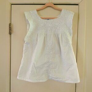 Mi Golondrina Mexican embroidered peasant Edwardian prairie cottage boho blouse